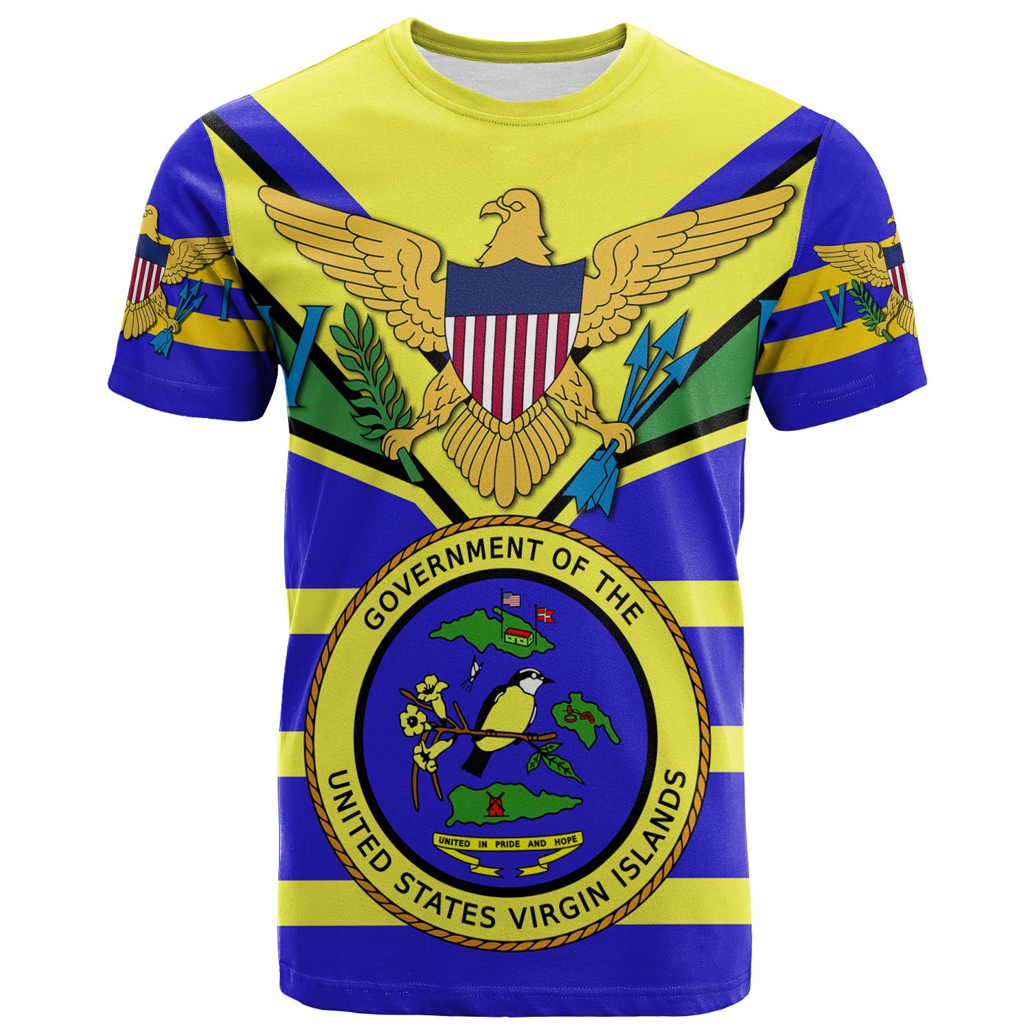 Us Virgin Islands T Shirt Egales With Seal