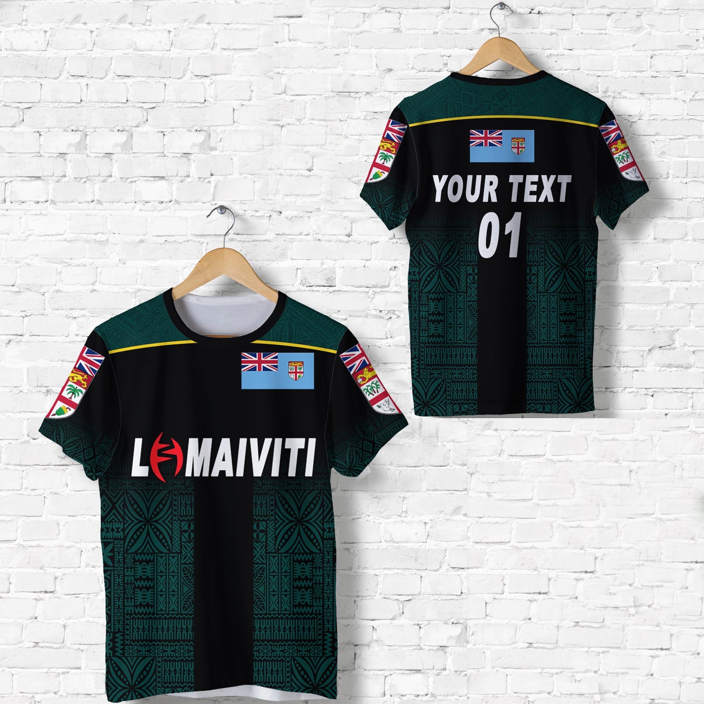 (Custom Personalised) Fiji Lomaiviti Rugby T Shirt Simple Vibes, Custom Text And Number