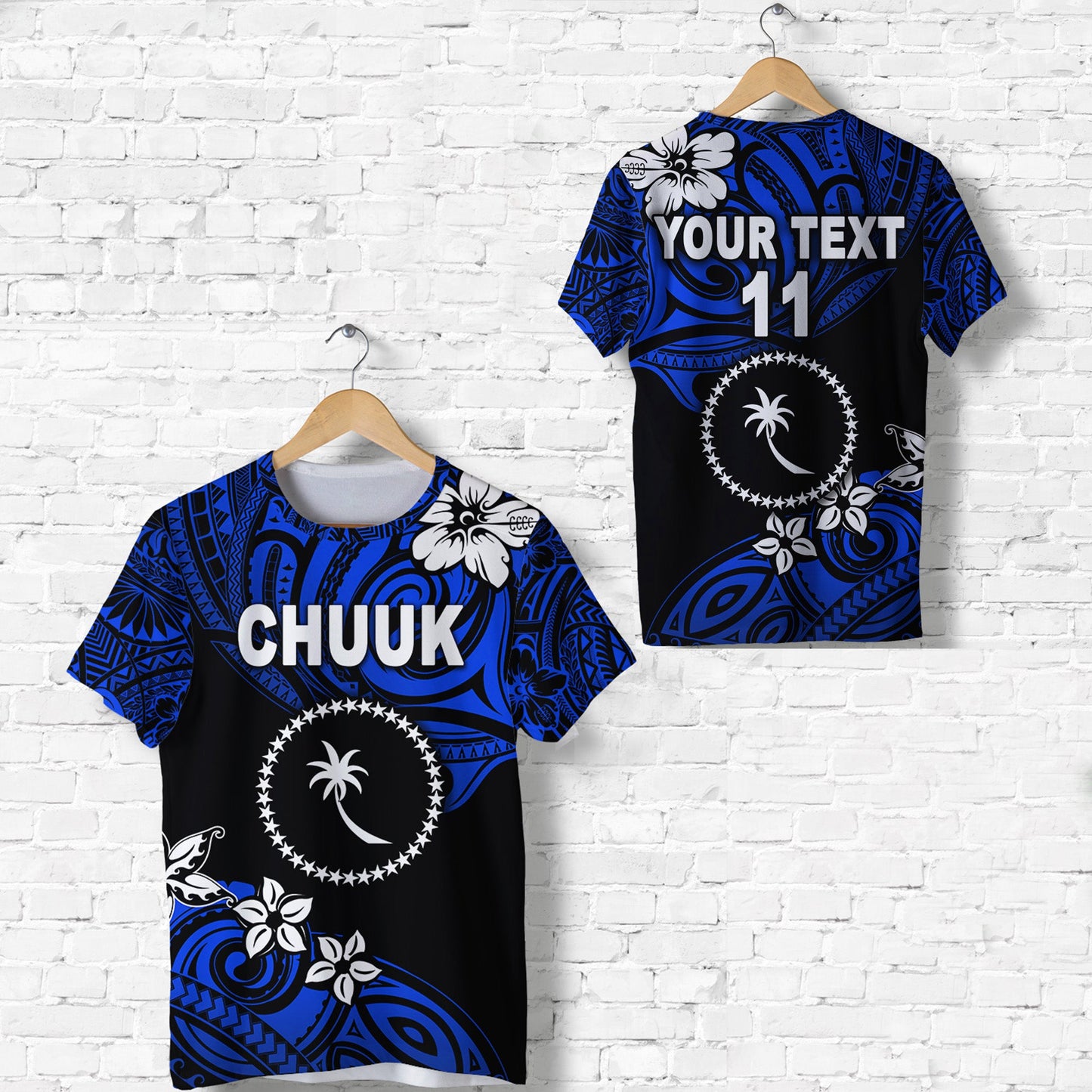 (Custom Personalised) FSM Chuuk T Shirt Unique Vibes Blue