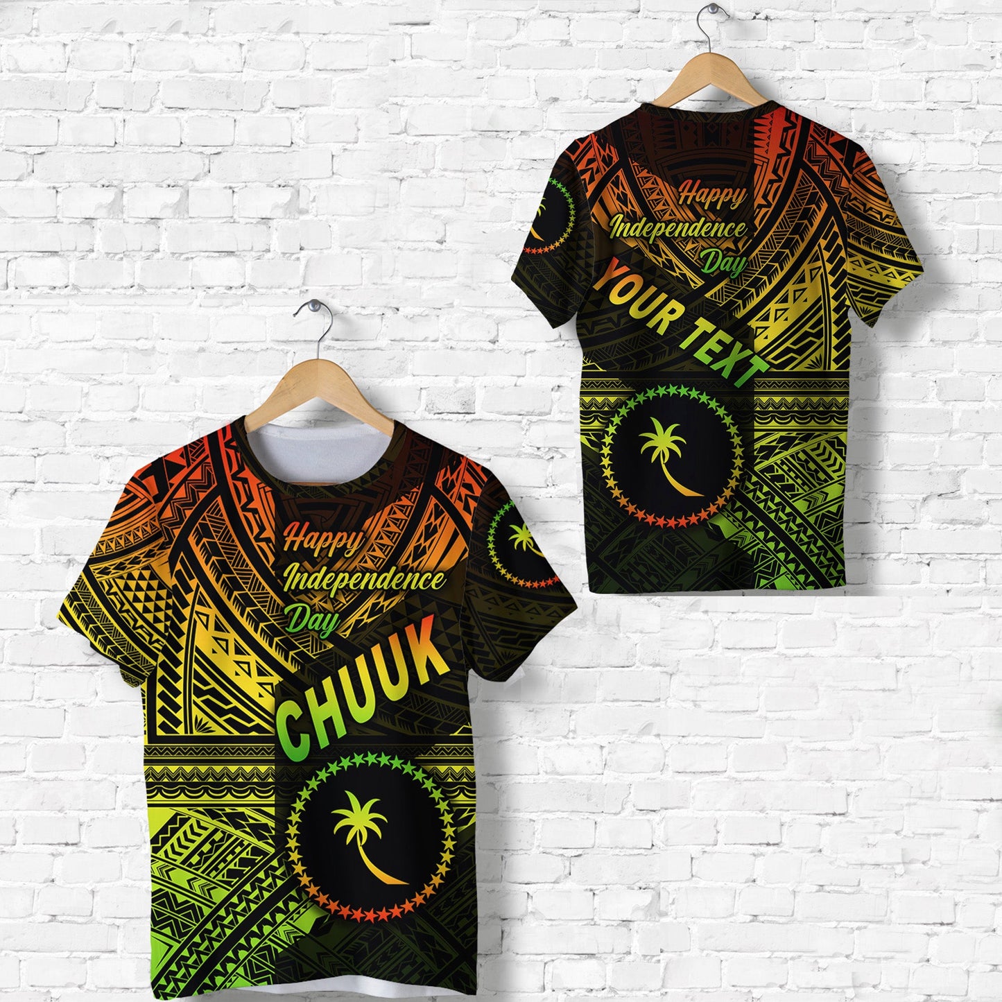 (Custom Personalised) FSM Chuuk T Shirt Happy Independence Day Original Vibes Reggae