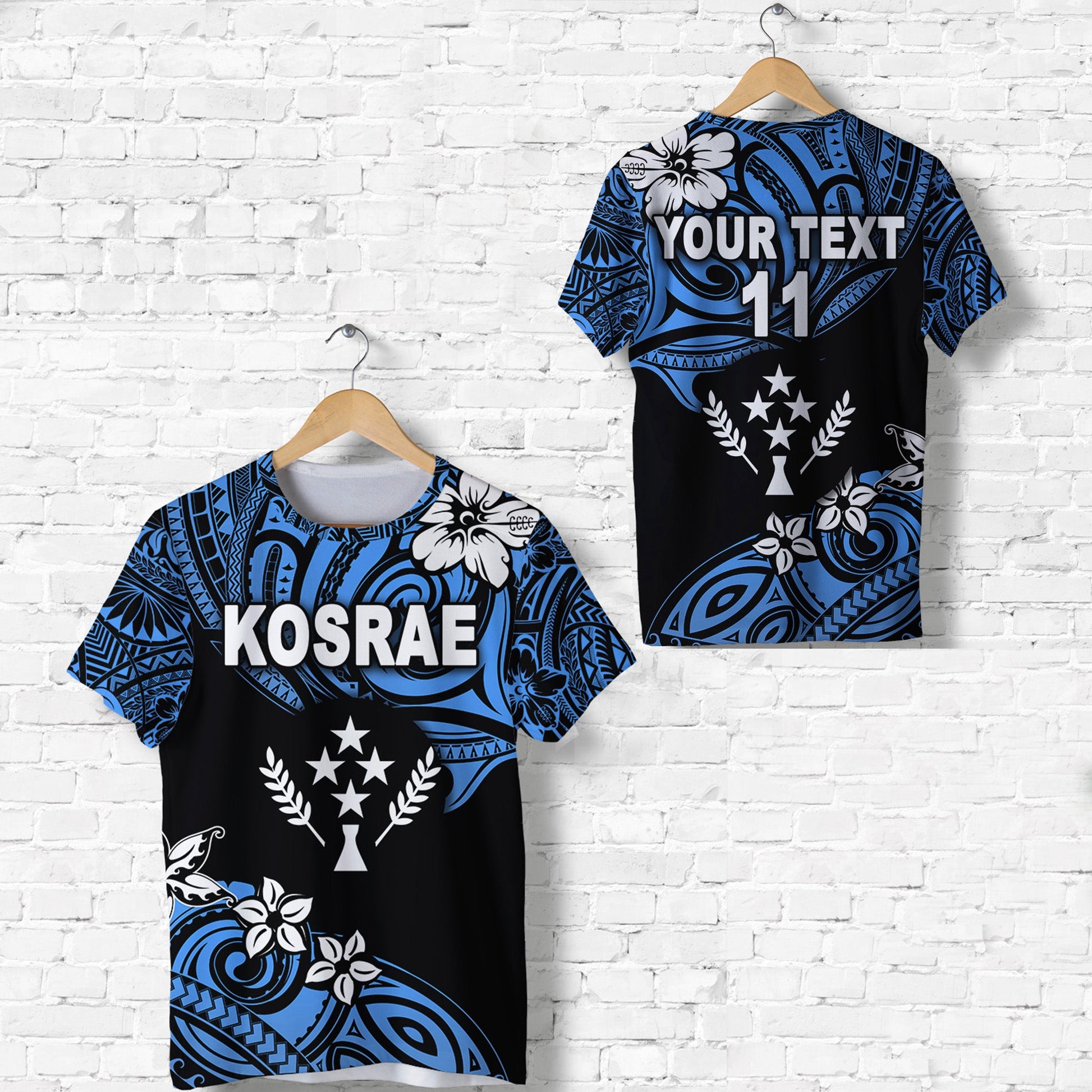 (Custom Personalised) FSM Kosrae T Shirt Unique Vibes Blue