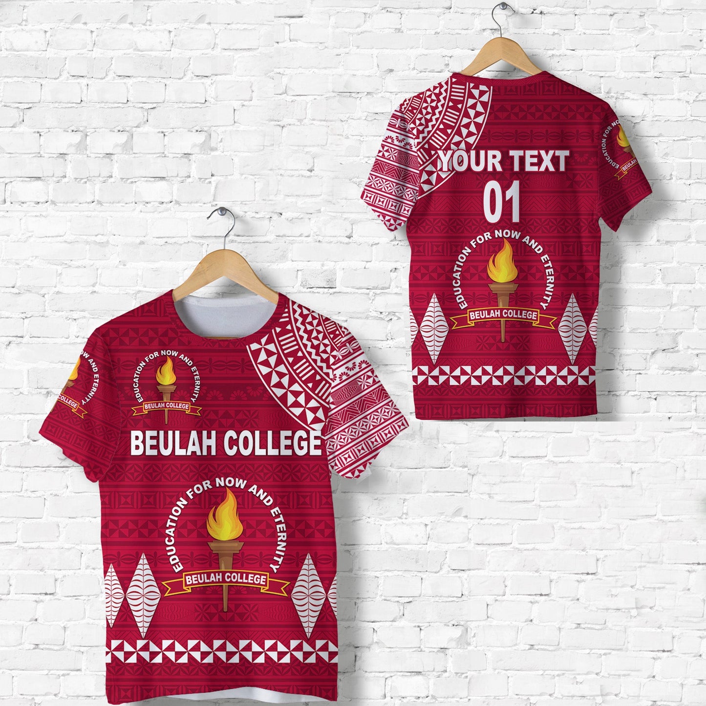 Custom Personalised Tonga Beulah College T Shirt Simple Style, Custom Text And Number
