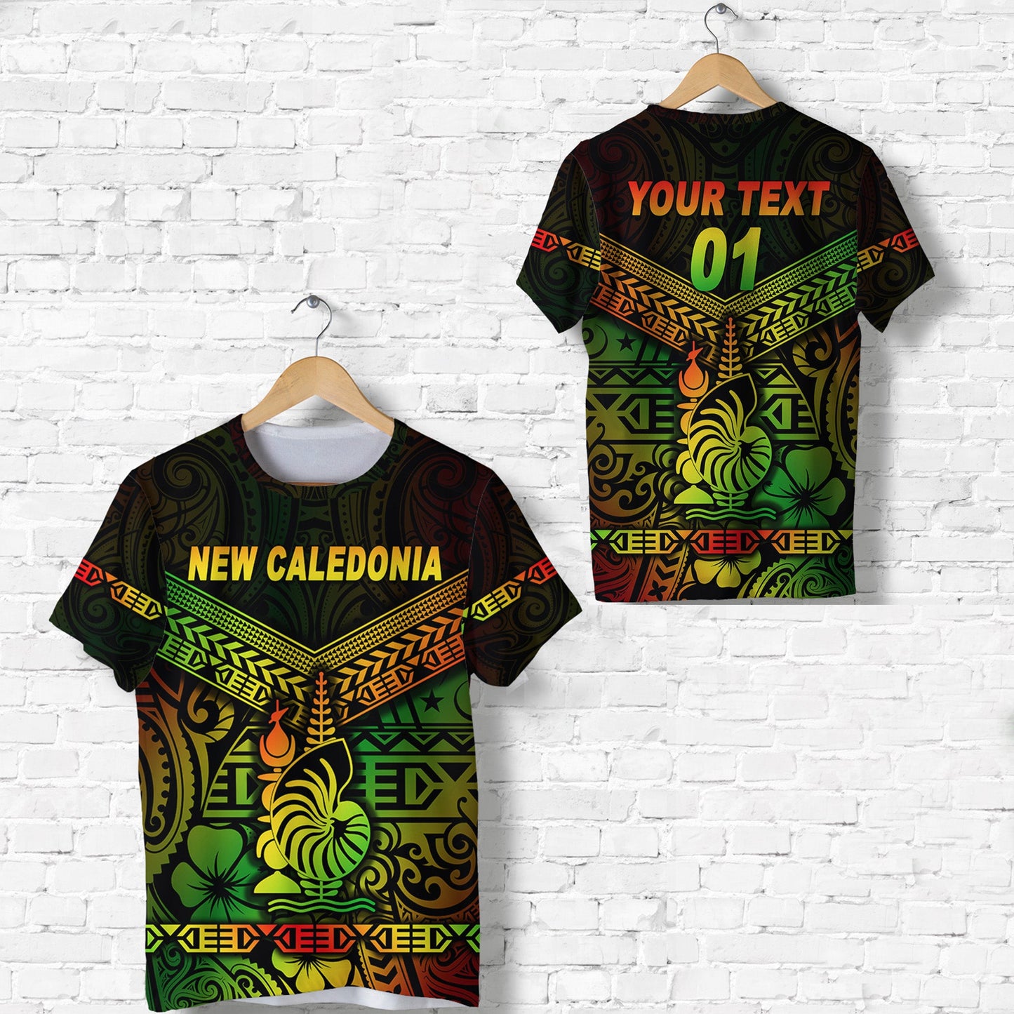 (Custom Personalised) New Caledonia T Shirt Simple Style Reggae
