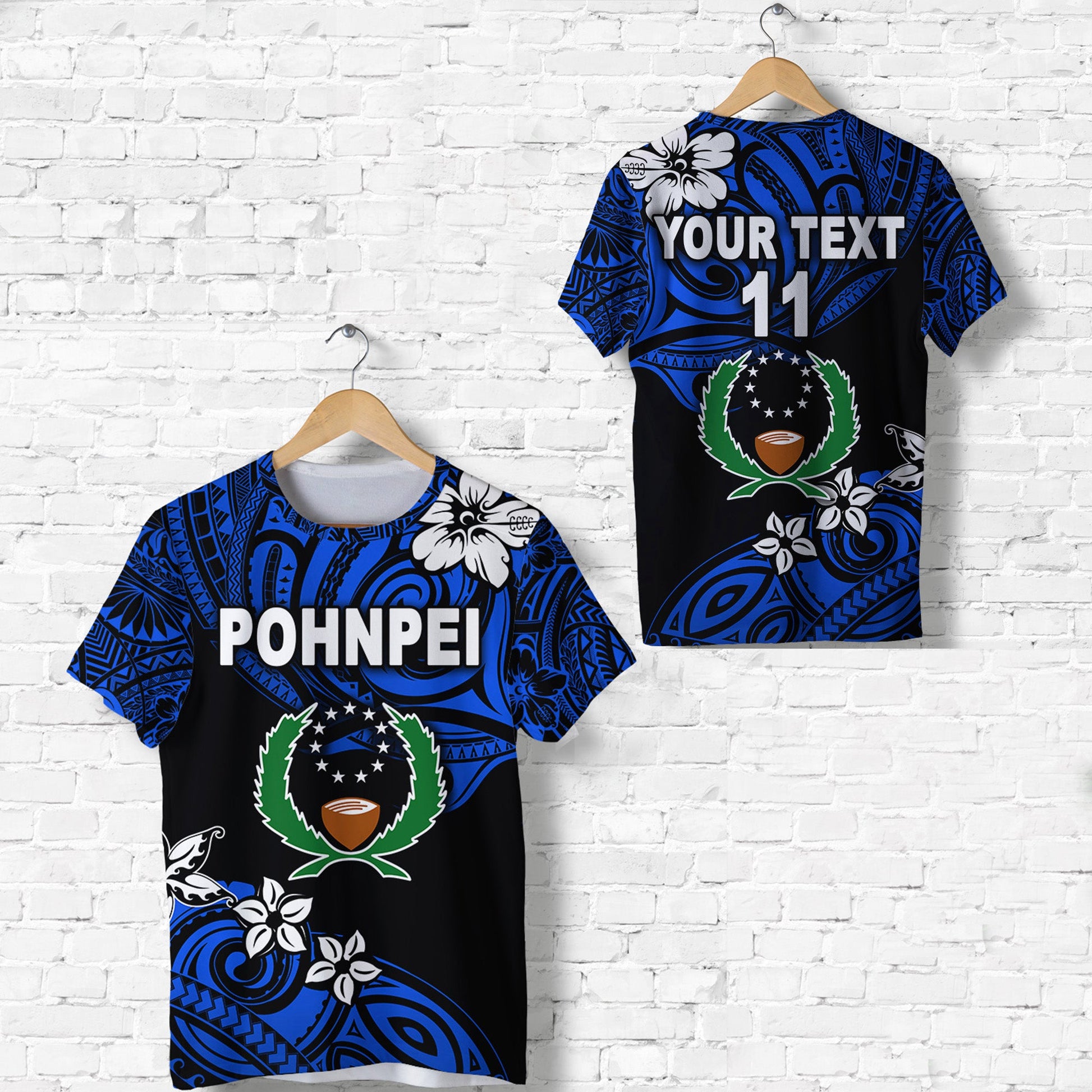 (Custom Personalised) FSM Pohnpei T Shirt Unique Vibes Blue