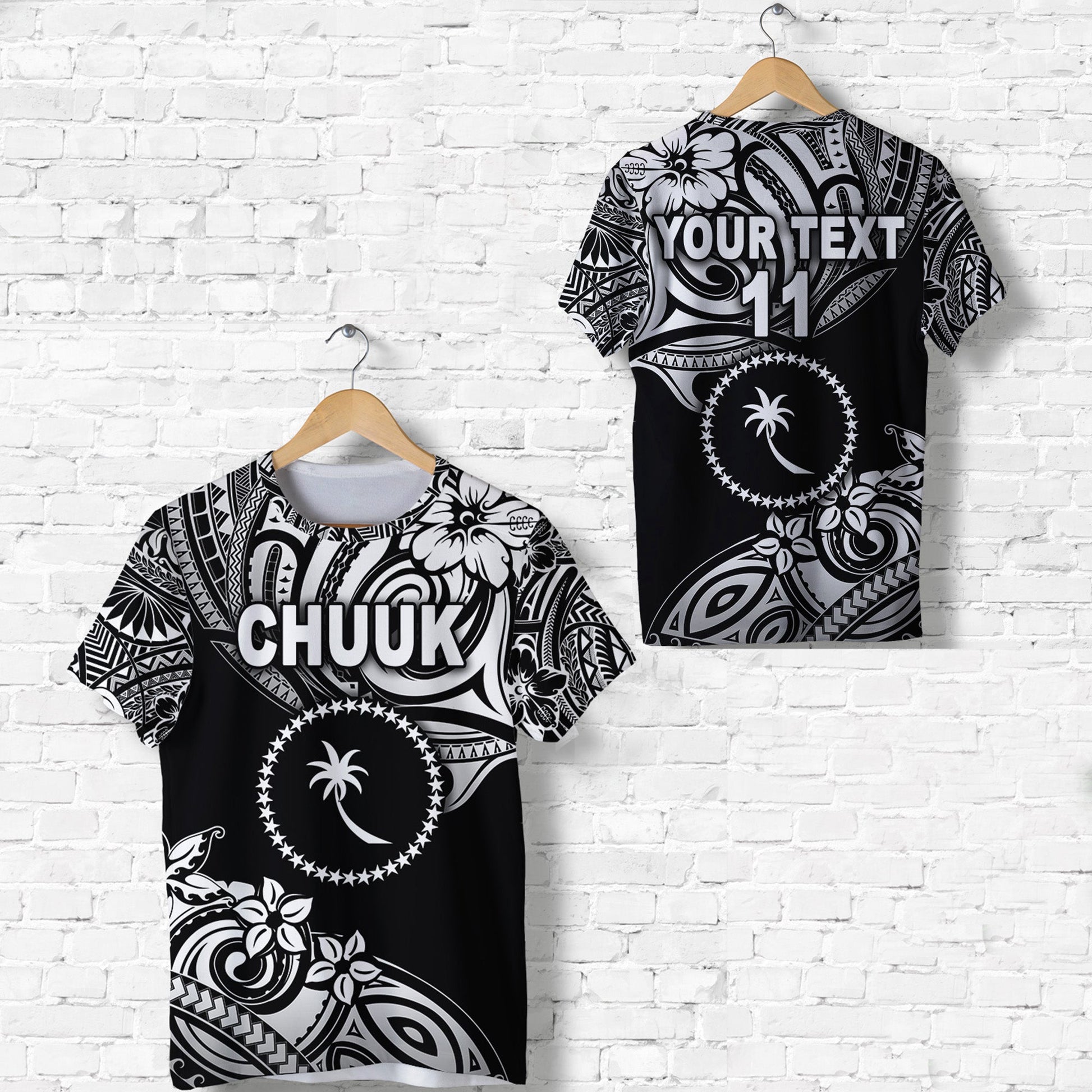 (Custom Personalised) FSM Chuuk T Shirt Unique Vibes Black
