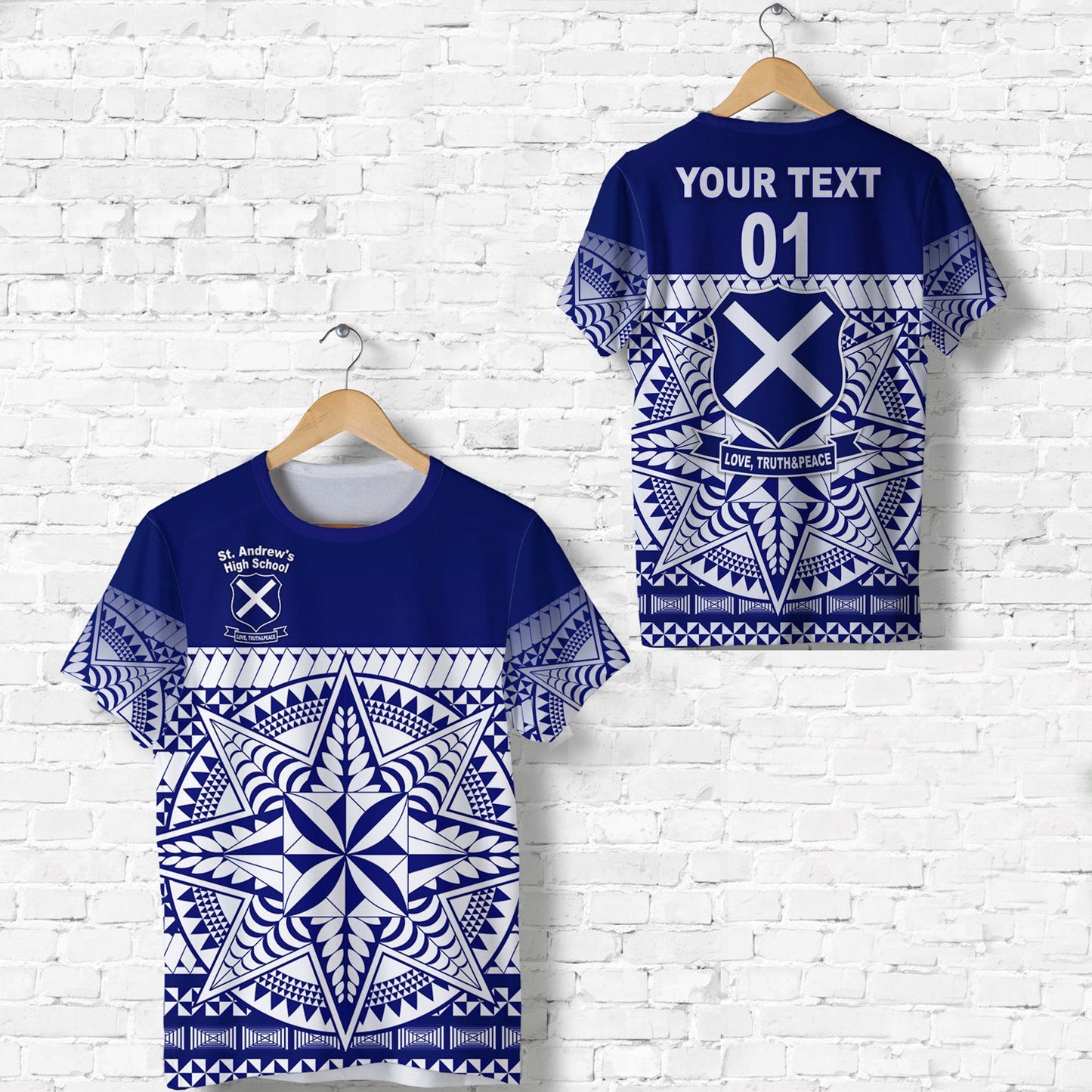 (Custom Personalised) St. Andrew's High School T Shirt Simplified Version