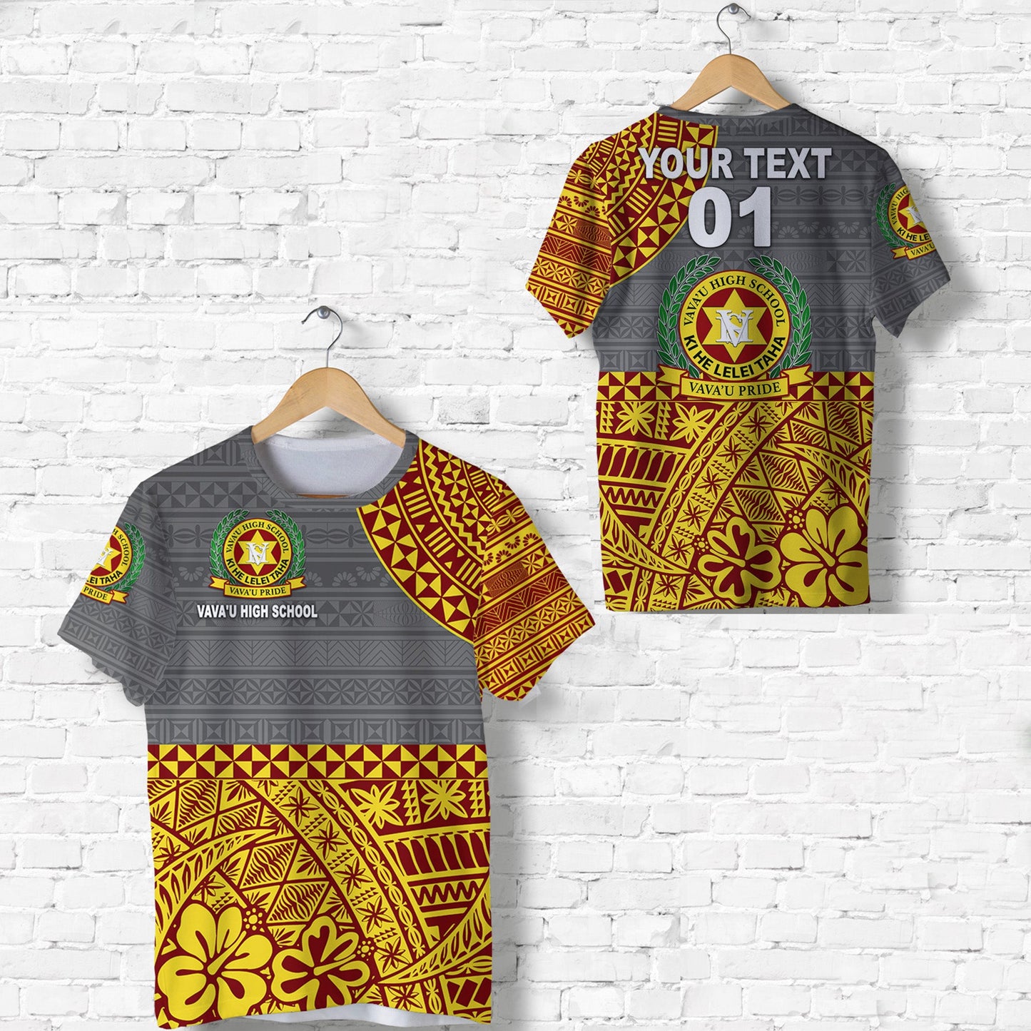 Custom Personalised Tonga Vava'U High School T Shirt Kupesi Vibes - Grey