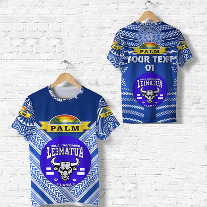 Custom Personalised Mate Ma'A Tonga T Shirt Leimatu'A Bulls Creative Style - Blue No.1, Custom Text And Number