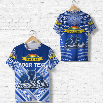 Custom Personalised Mate Ma'A Tonga T Shirt Leimatu'A Bulls Creative Style - Blue