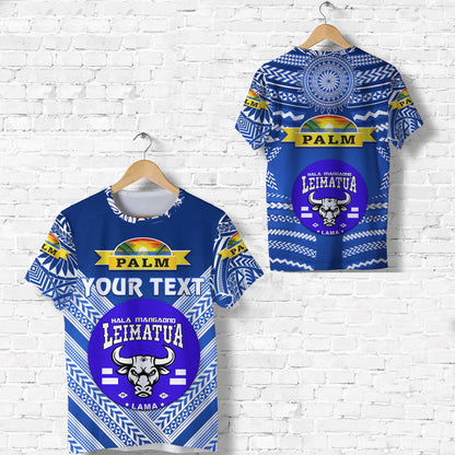 Custom Personalised Mate Ma'A Tonga T Shirt Leimatu'A Bulls Creative Style - Blue No.1