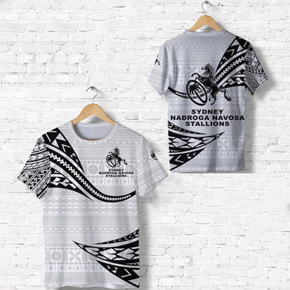 Fiji Rugby T Shirt Sydney Nadroga Navosa Stallions Unique Version White