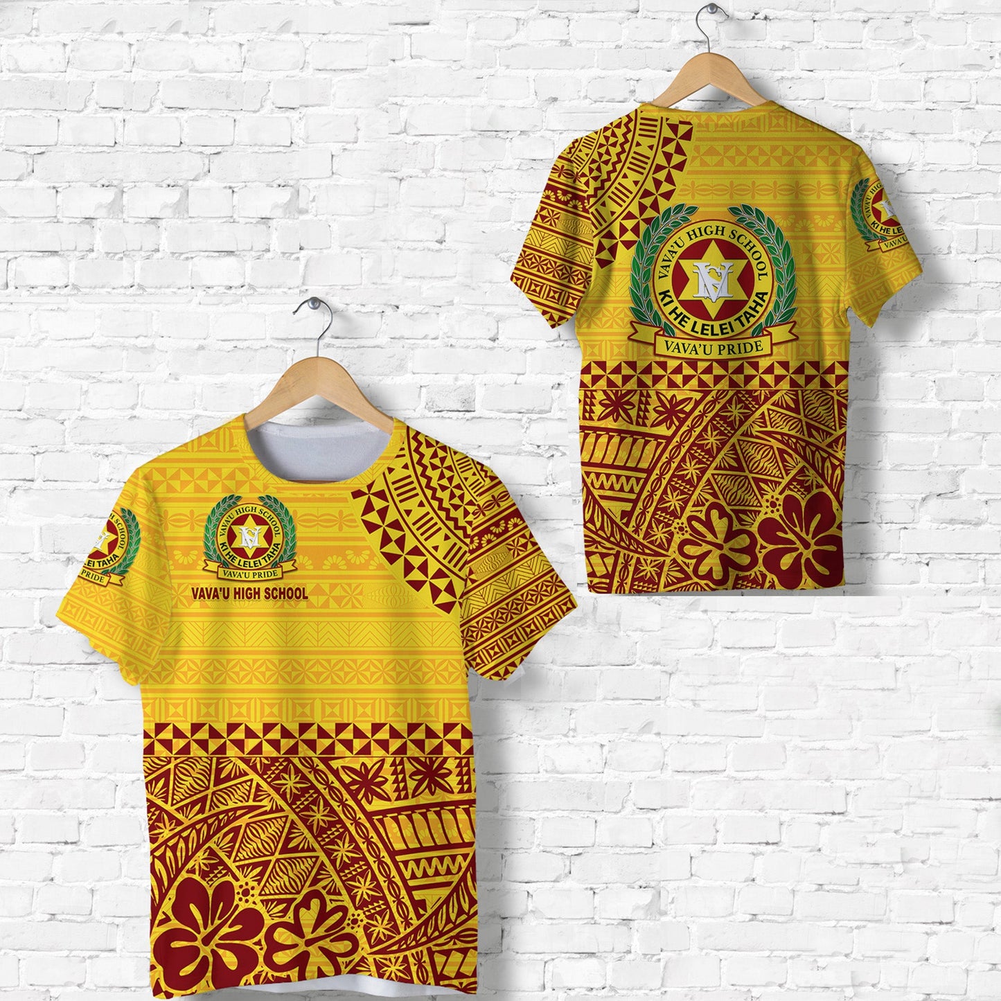 Tonga Vava'U High School T Shirt Kupesi Vibes - Yellow