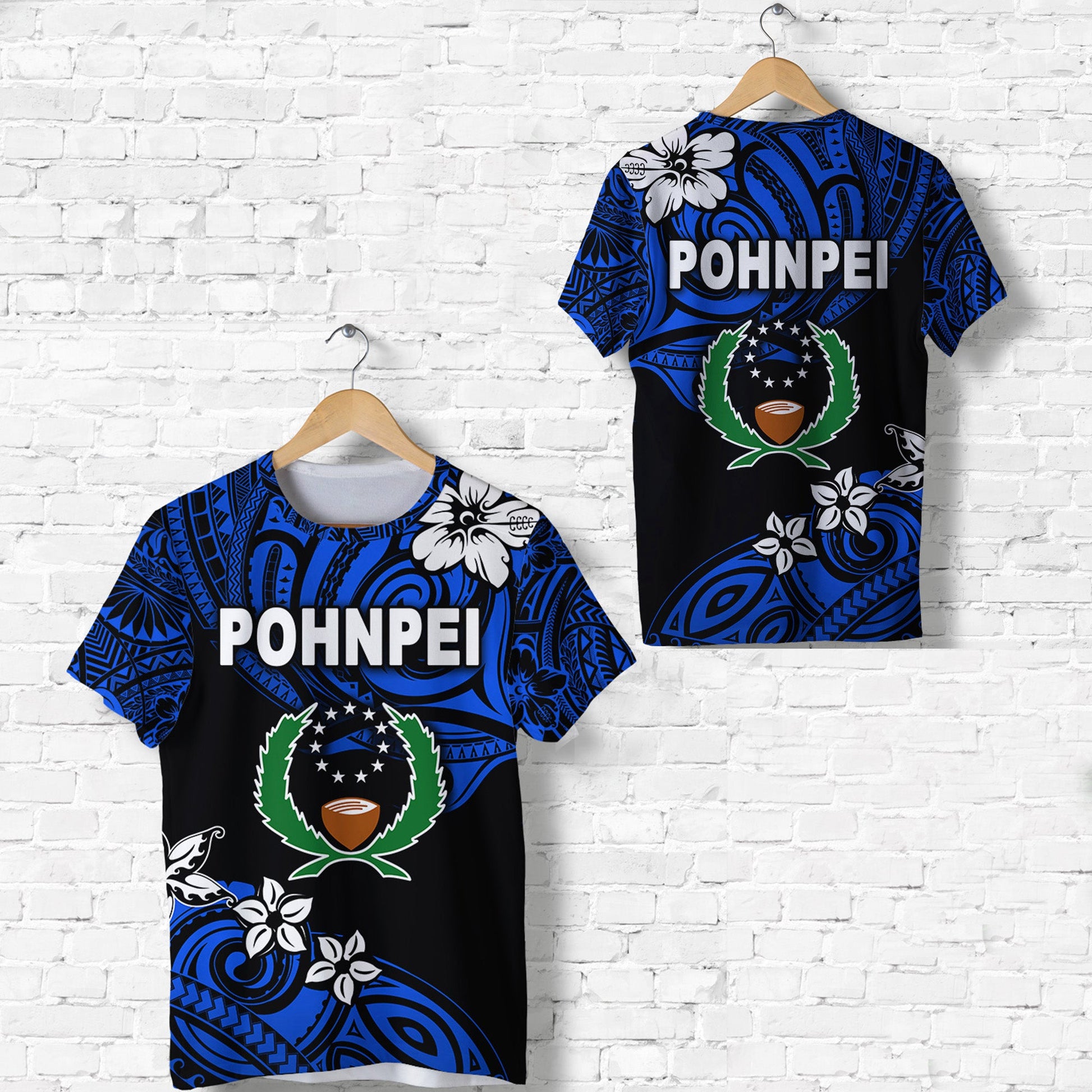 FSM Pohnpei T Shirt Unique Vibes Blue