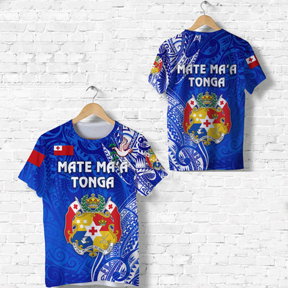 Tonga Coat Of Arms T Shirt Simple Vibes - Blue