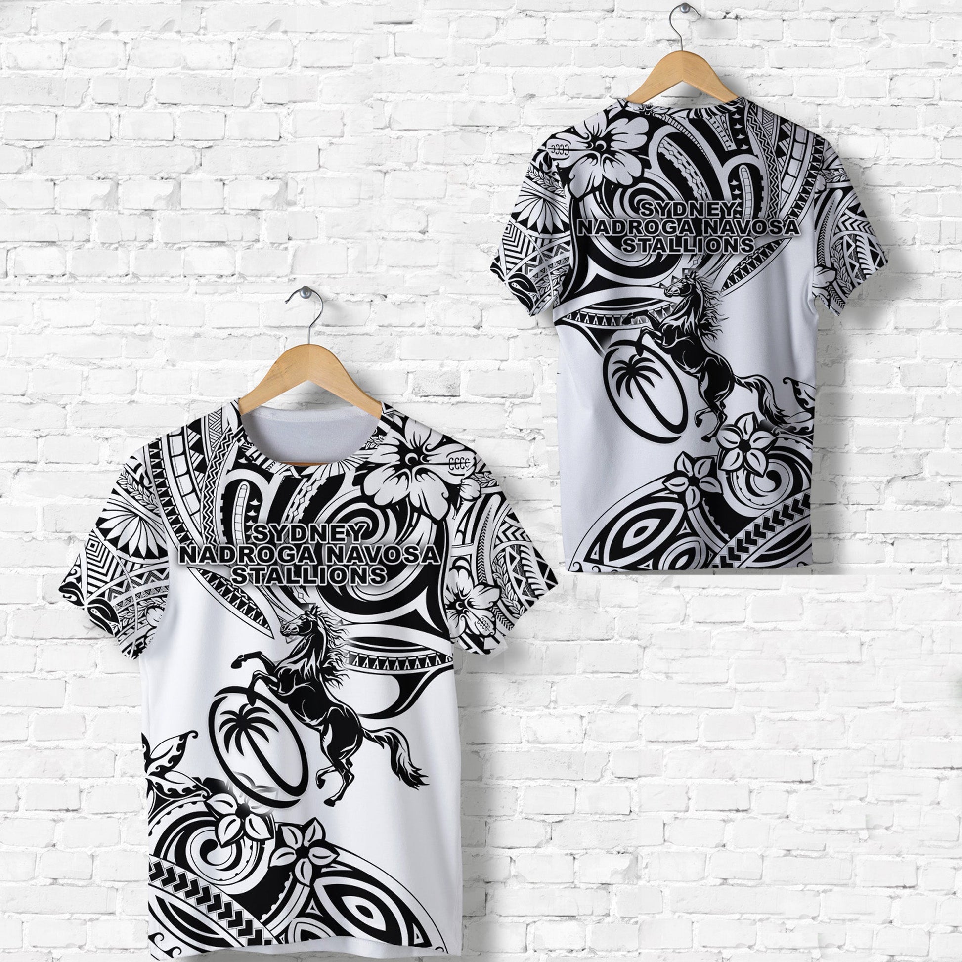 Fiji Rugby T Shirt Sydney Nadroga Navosa Stallions Unique Vibes White
