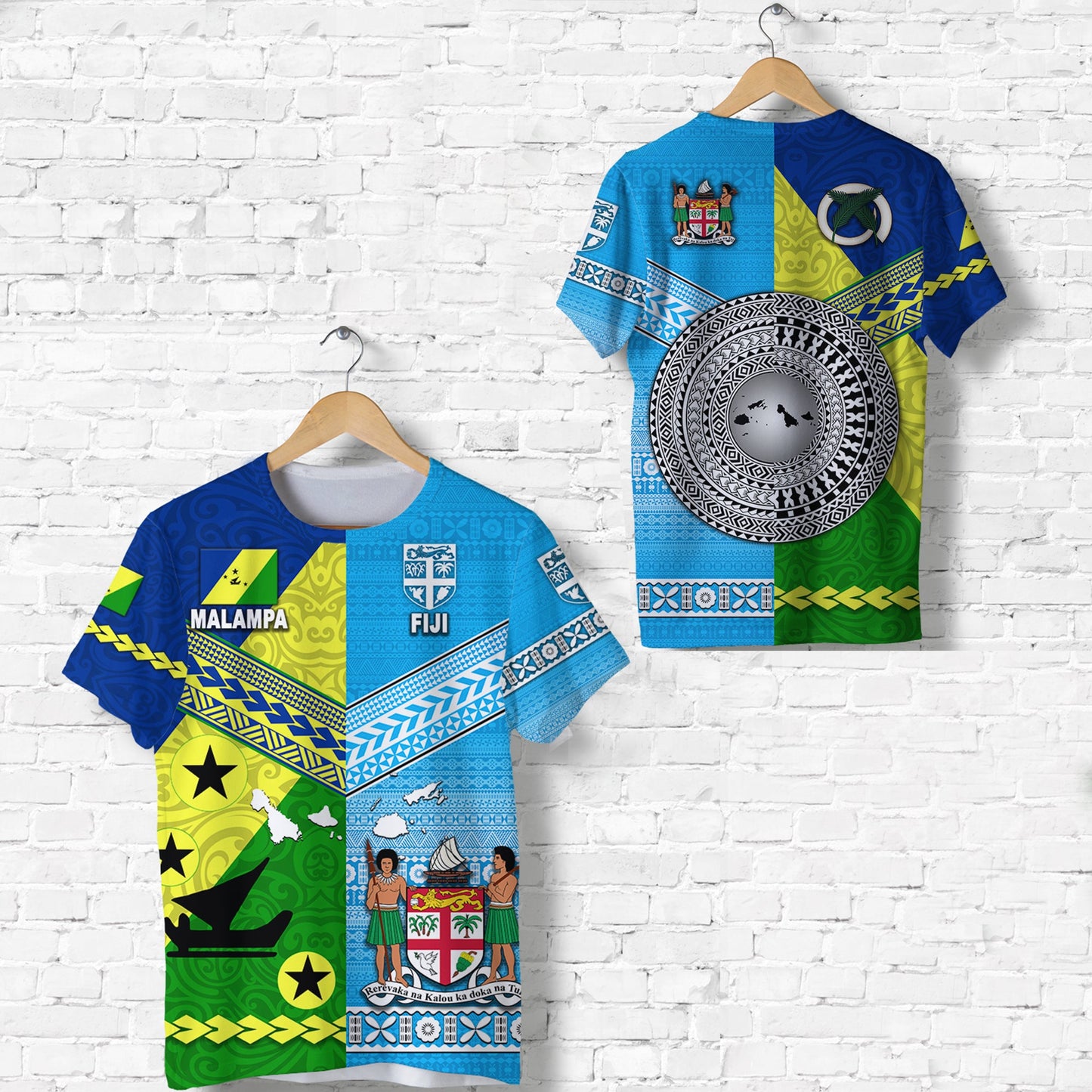 Vanuatu Malampa Province And Fiji T Shirt Together