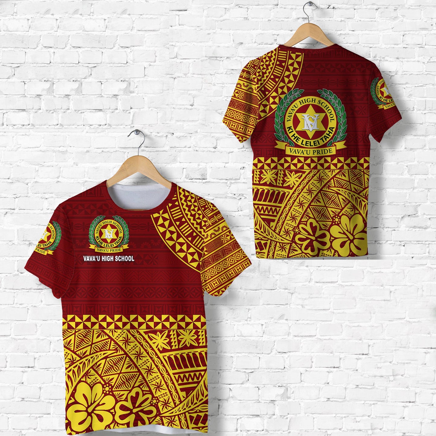 Tonga Vava'U High School T Shirt Kupesi Vibes - Maroon