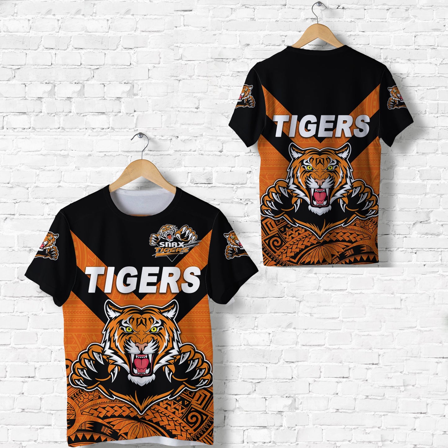 Papua New Guinea Lae Snax Tigers T Shirt Rugby Original Style - Orange