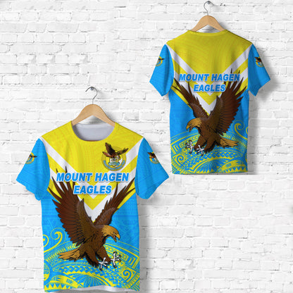 Papua New Guinea Mount Hagen Eagles T Shirt Wamp Nga Rugby - Blue