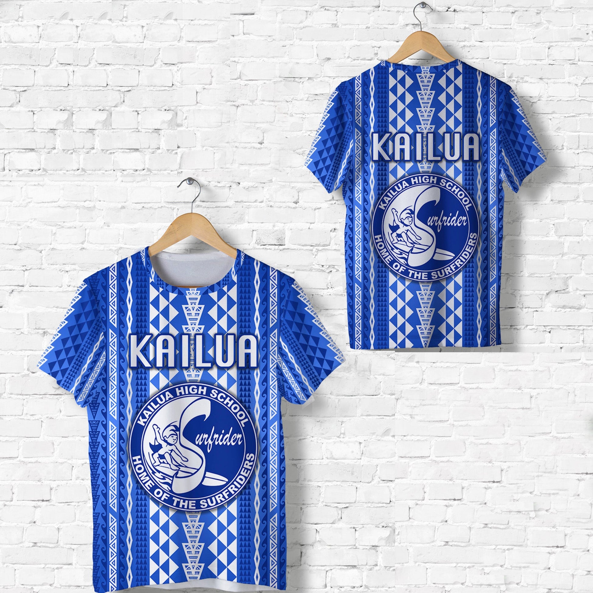Hawaii Kailua High School T Shirt Surfriders Simple Style