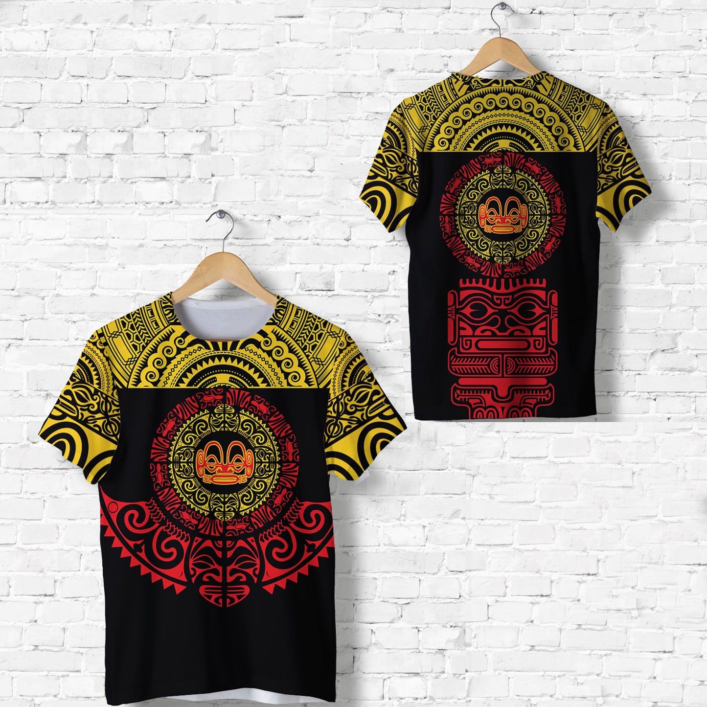 Marquesas Islands T Shirt Marquesan Tattoo Simplified Version Yellow