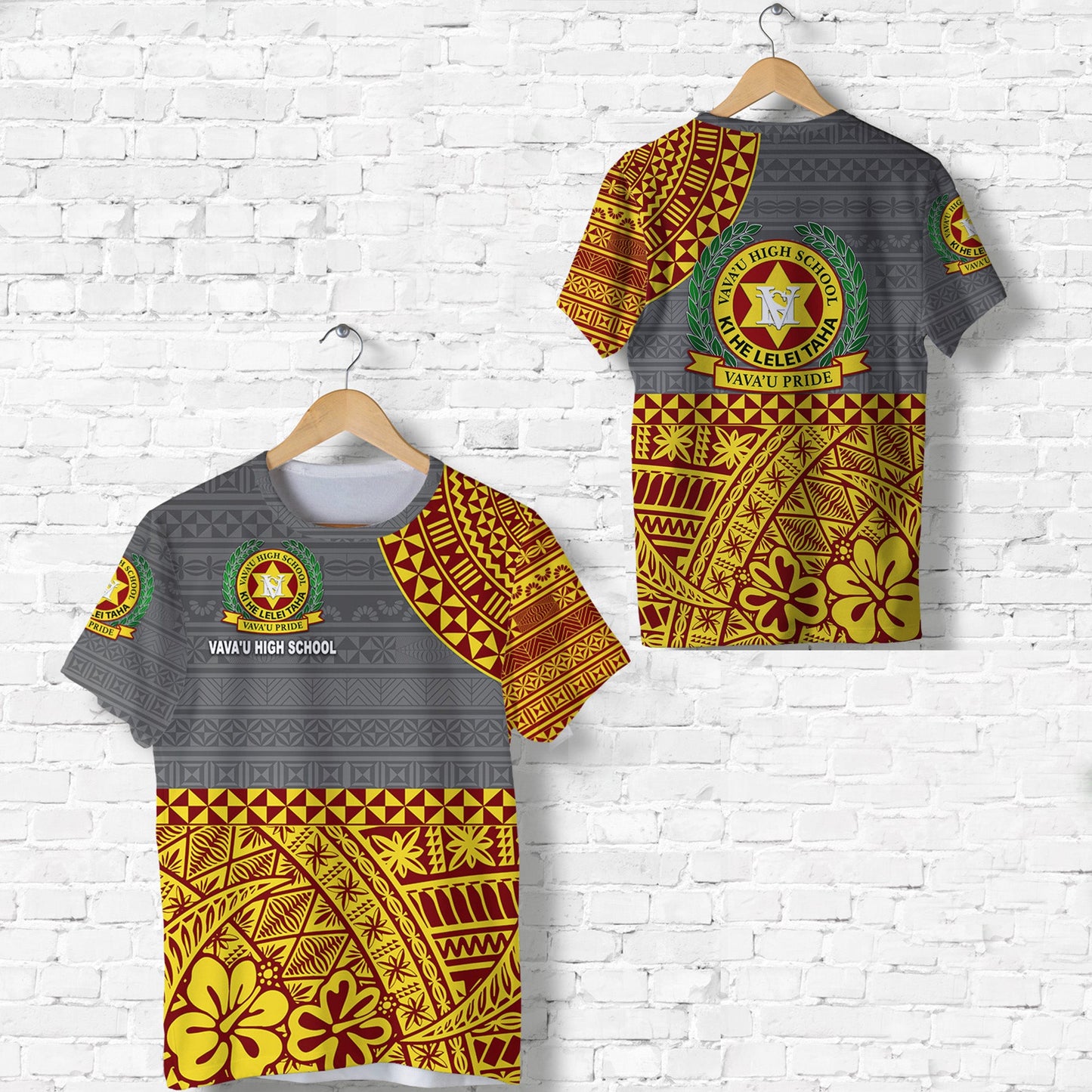 Tonga Vava'U High School T Shirt Kupesi Vibes - Grey
