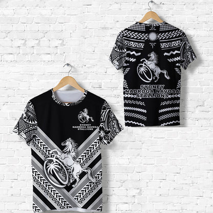 Fiji Rugby T Shirt Sydney Nadroga Navosa Stallions Creative Style Black