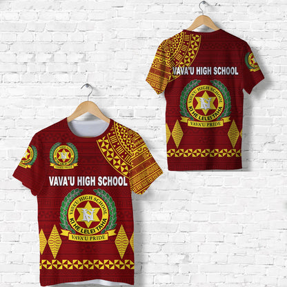 Tonga Vava'U High School T Shirt Simple Style - Maroon
