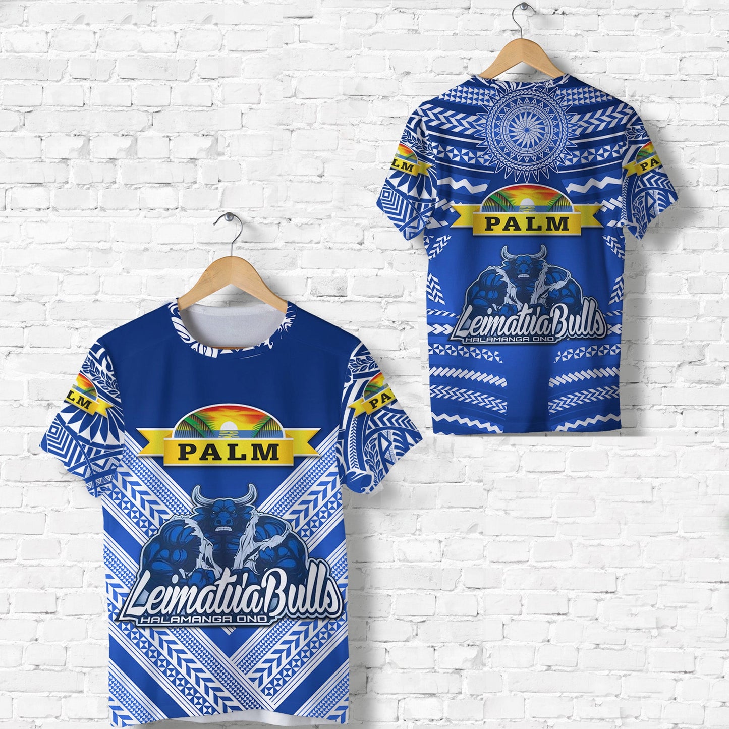 Mate Ma'A Tonga T Shirt Leimatu'A Bulls Creative Style - Blue