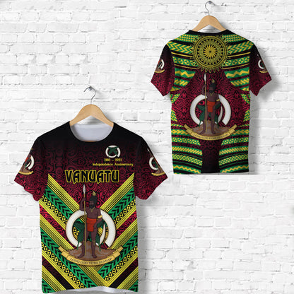 Vanuatu Special Independence Anniversary T Shirt Creative Style Gradient Red