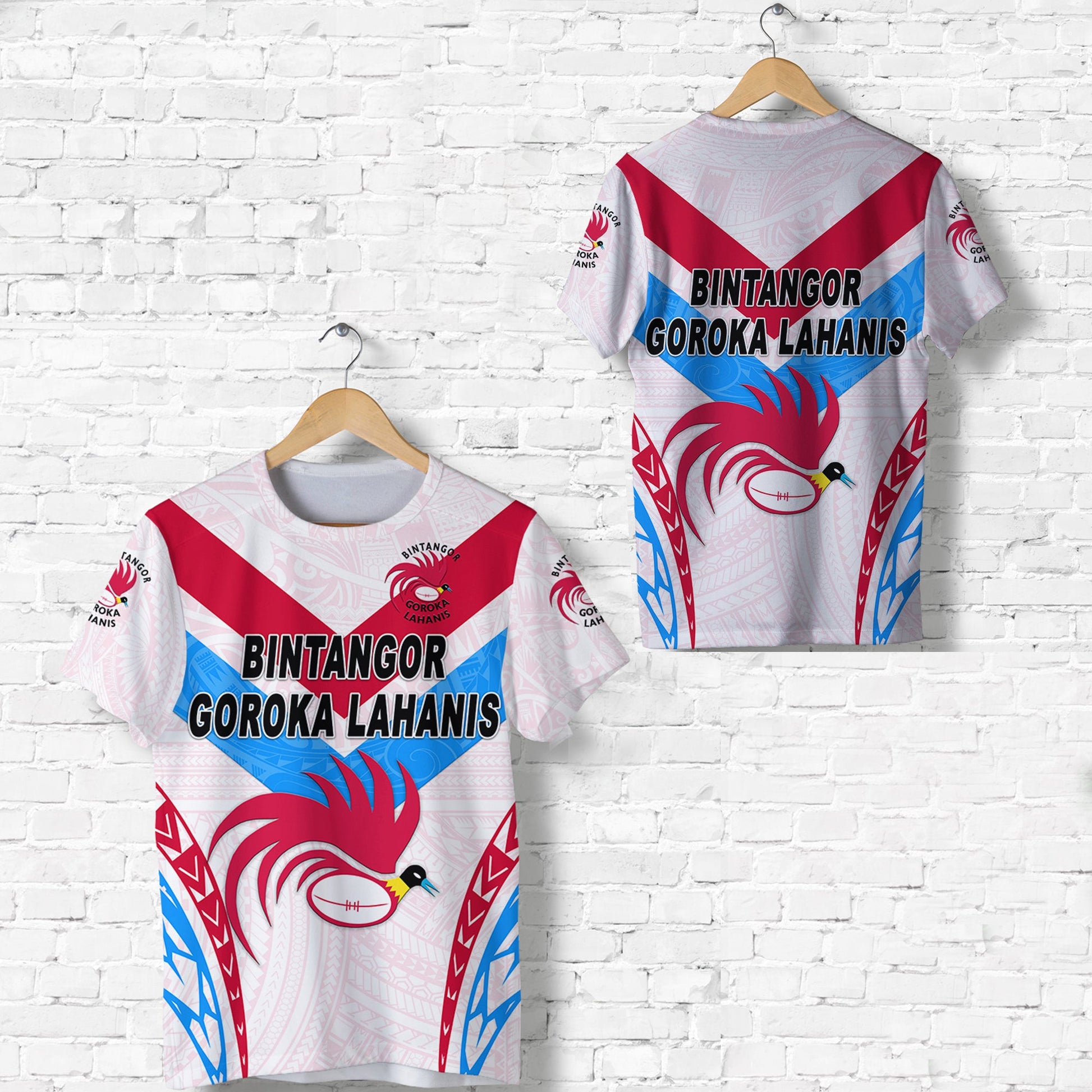 Papua New Guinea Bintangor Goroka Lahanis T Shirt Rugby Original Style - White
