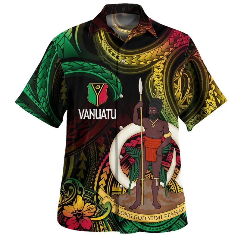 Vanuatu Hawaiian Shirt Proud To Be A Ni Van Polynesian Tribal Pattern Short Sleeve Shirt