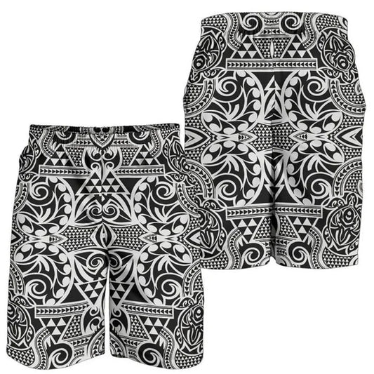 Polynesian Tribal Sea Turtle Pattern Island Hawaii Shorts Men's Beach Shorts Summer Vacation For Him