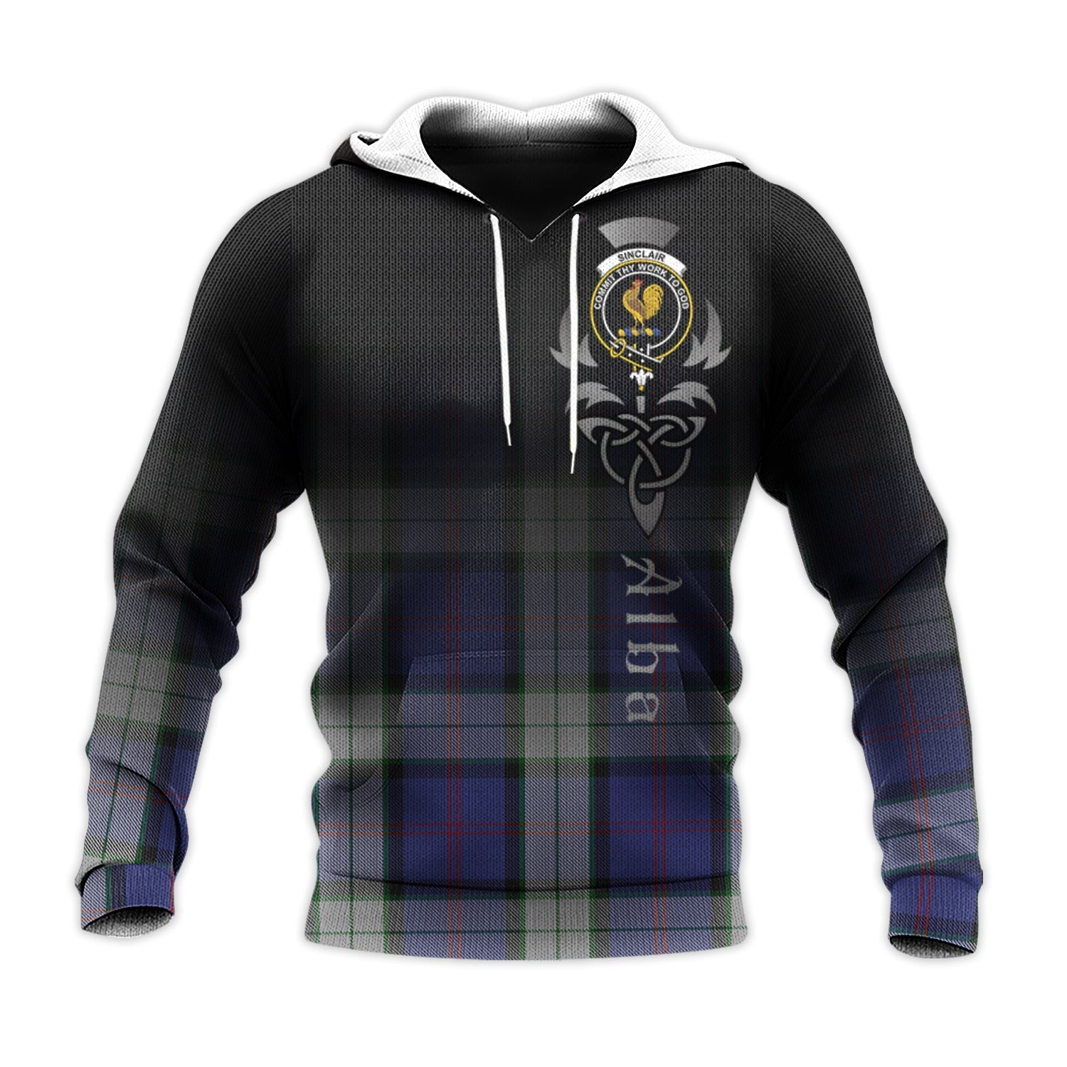 Printivon Sinclair Dress Tartan Crest Alba Celtic Hoodie