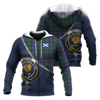 Printivon Sinclair Hunting Modern Tartan Scottish Crest Hoodie