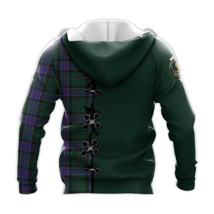 Printivon Sinclair Hunting Modern Tartan Hoodie Lion Rampant And Celtic Thistle Style