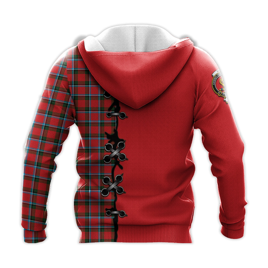 Printivon Sinclair Modern Tartan Hoodie Lion Rampant And Celtic Thistle Style