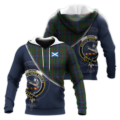 Printivon Skene Tartan Scottish Crest Hoodie