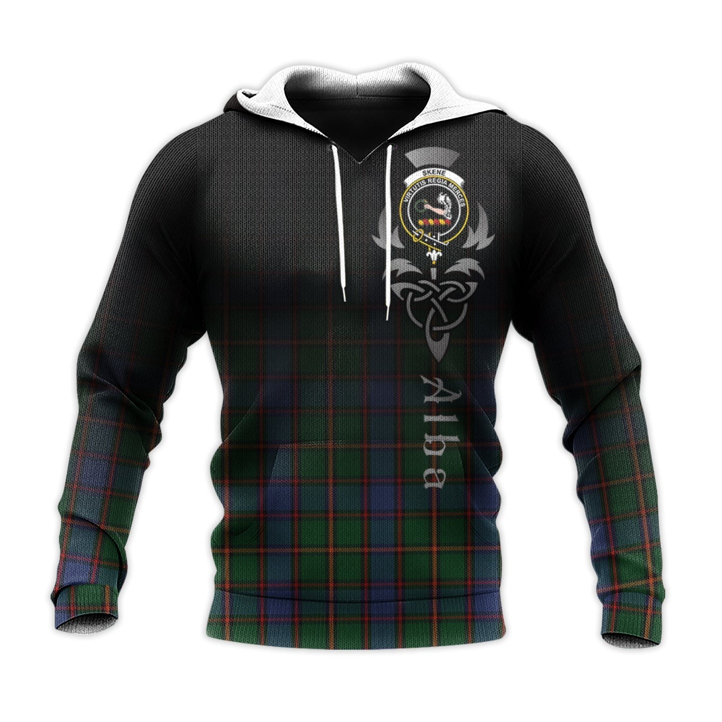 Printivon Skene Tartan Crest Alba Celtic Hoodie