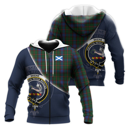 Printivon Skene Tartan Scottish Crest Hoodie