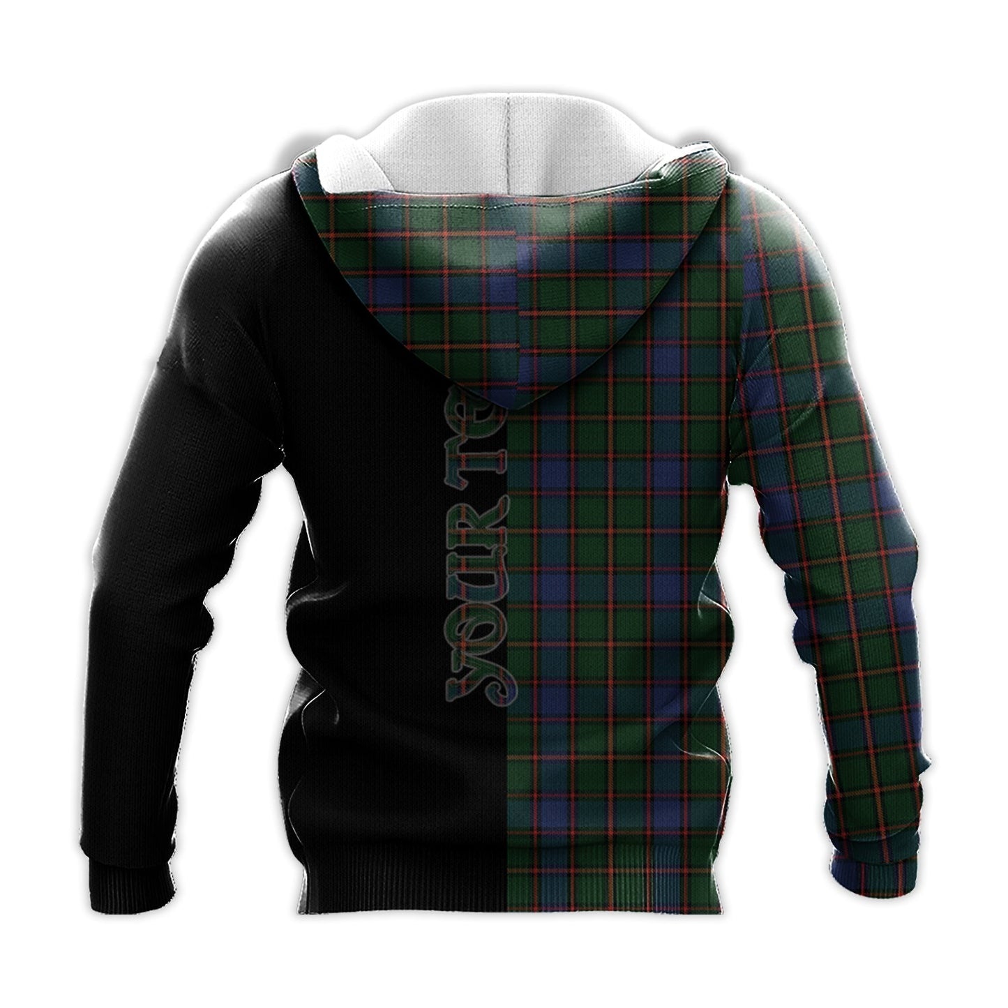 Printivon Skene Tartan Personalize Half Hoodie