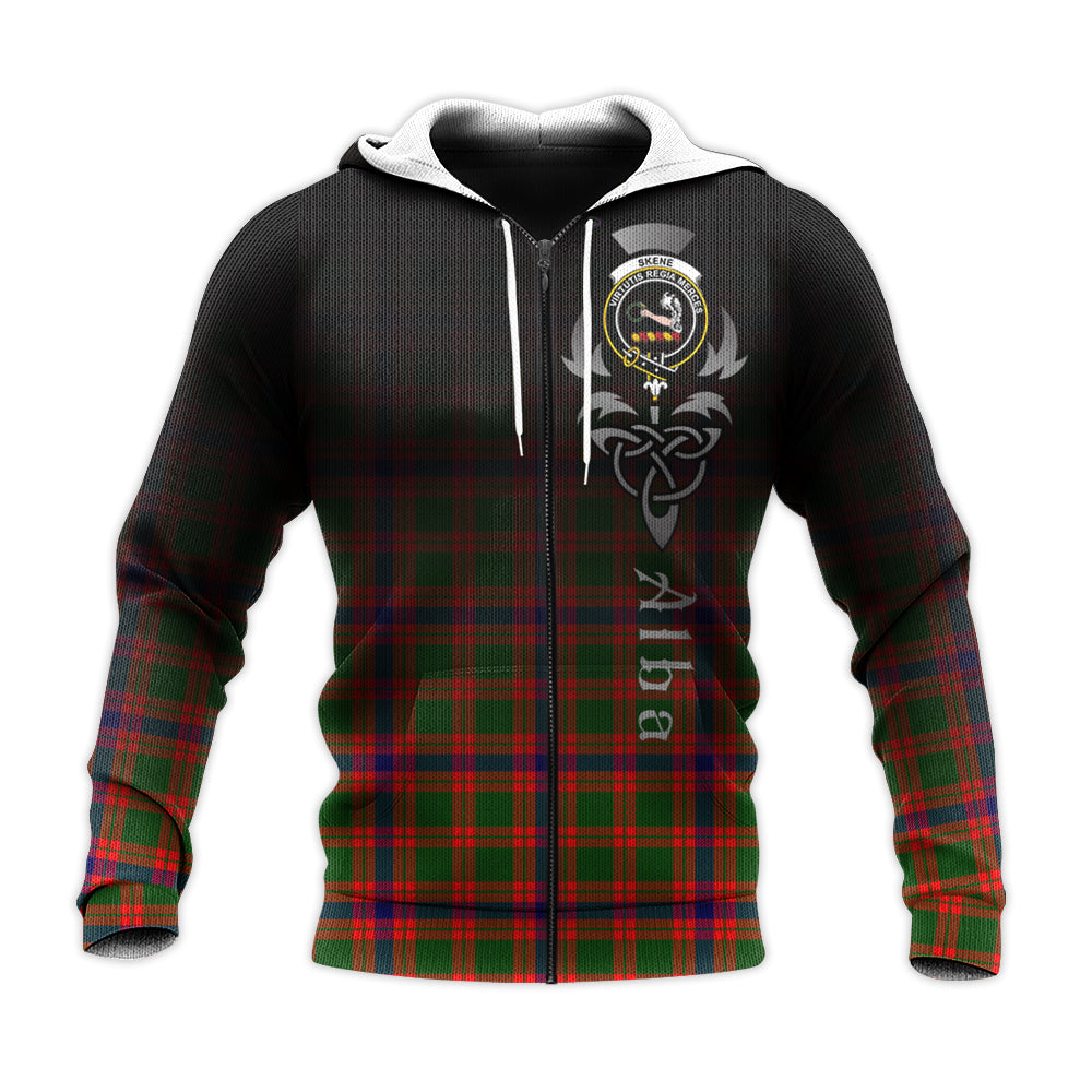 Printivon Skene Modern Tartan Crest Alba Celtic Hoodie