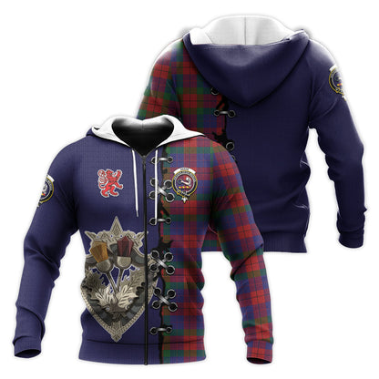 Printivon Skene Of Cromar Tartan Hoodie Lion Rampant And Celtic Thistle Style