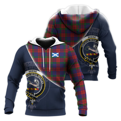 Printivon Skene Of Cromar Tartan Scottish Crest Hoodie