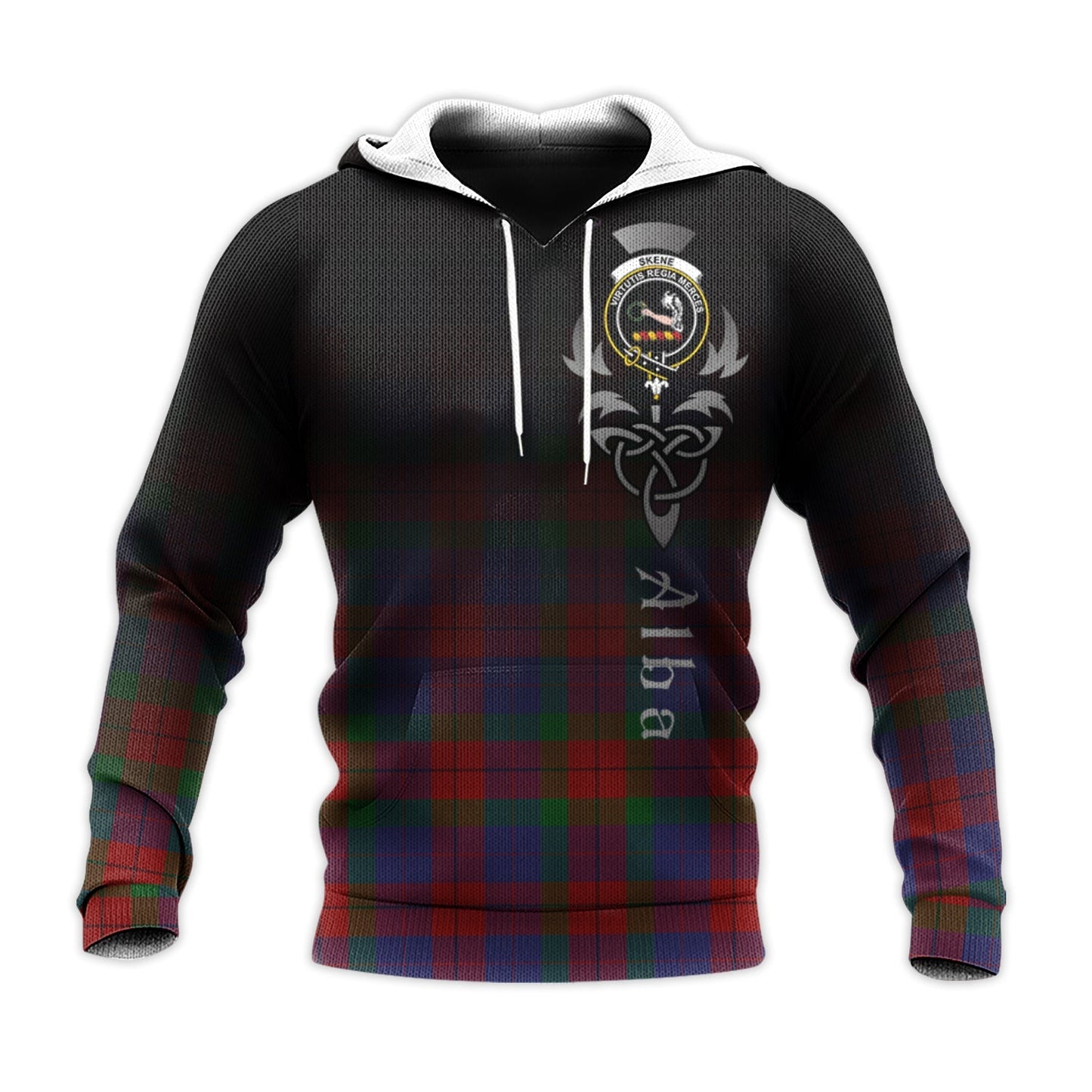 Printivon Skene Of Cromar Tartan Crest Alba Celtic Hoodie