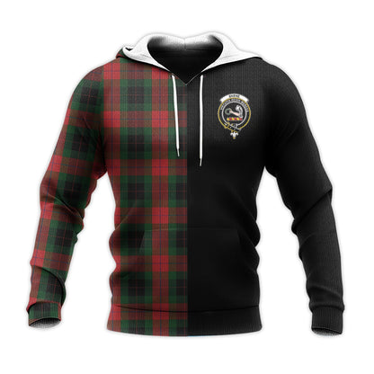 Printivon Skene Of Cromar Black Tartan Personalize Half Hoodie
