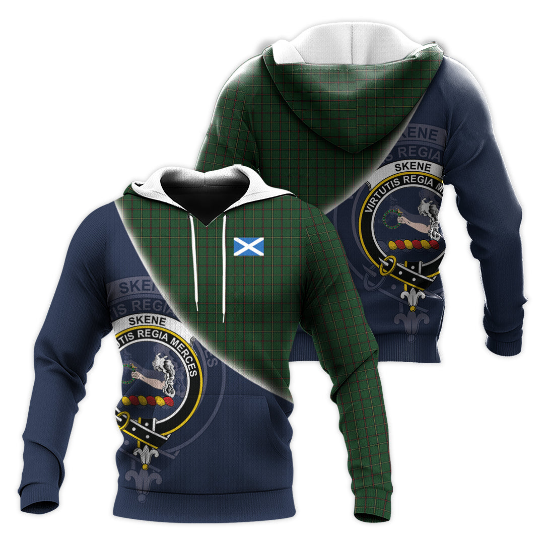 Printivon Skene Or Tribe Of Mar Tartan Scottish Crest Hoodie