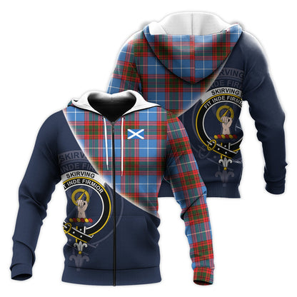 Printivon Skirving Tartan Scottish Crest Hoodie