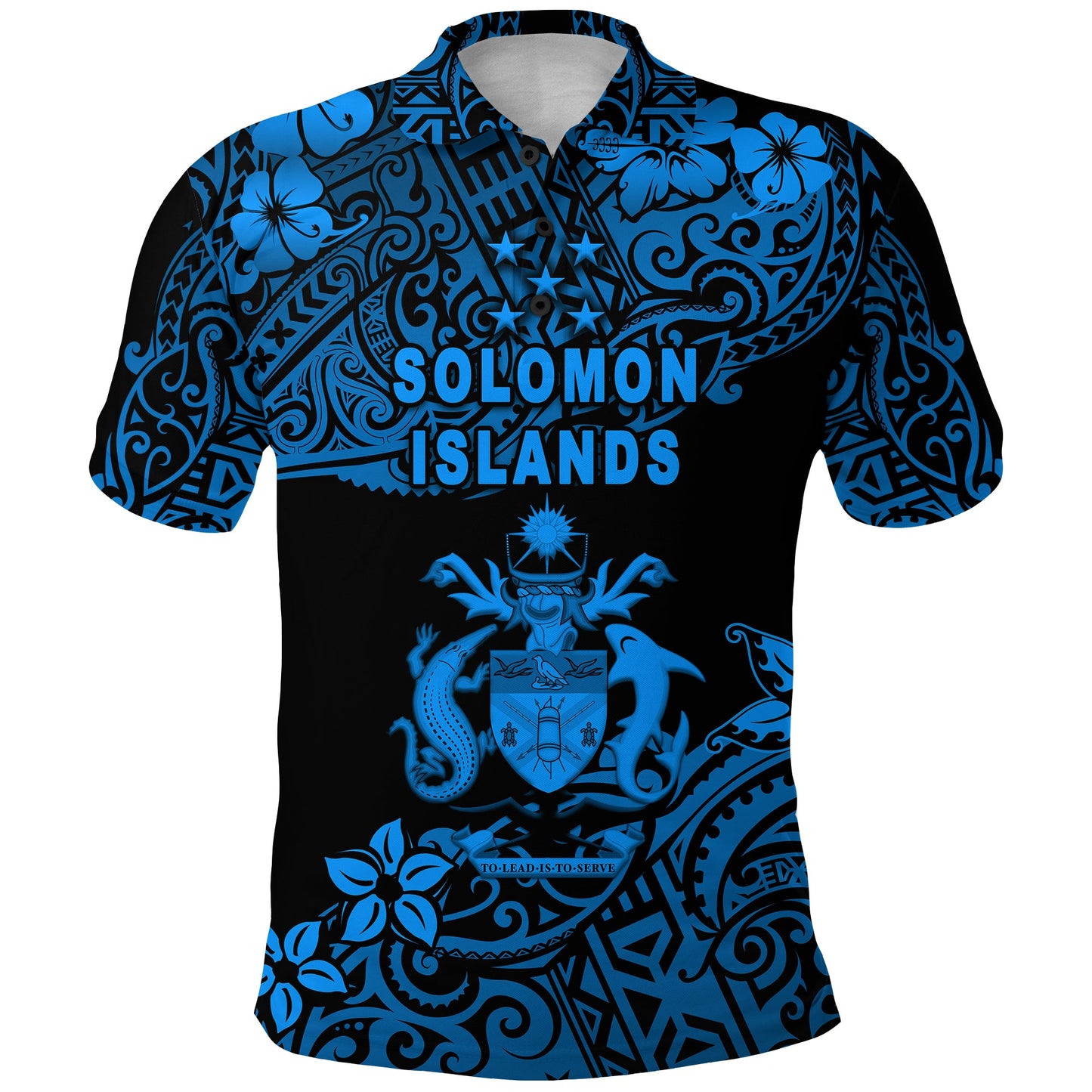 Solomon Islands Polo Shirt Unique Vibes - Blue