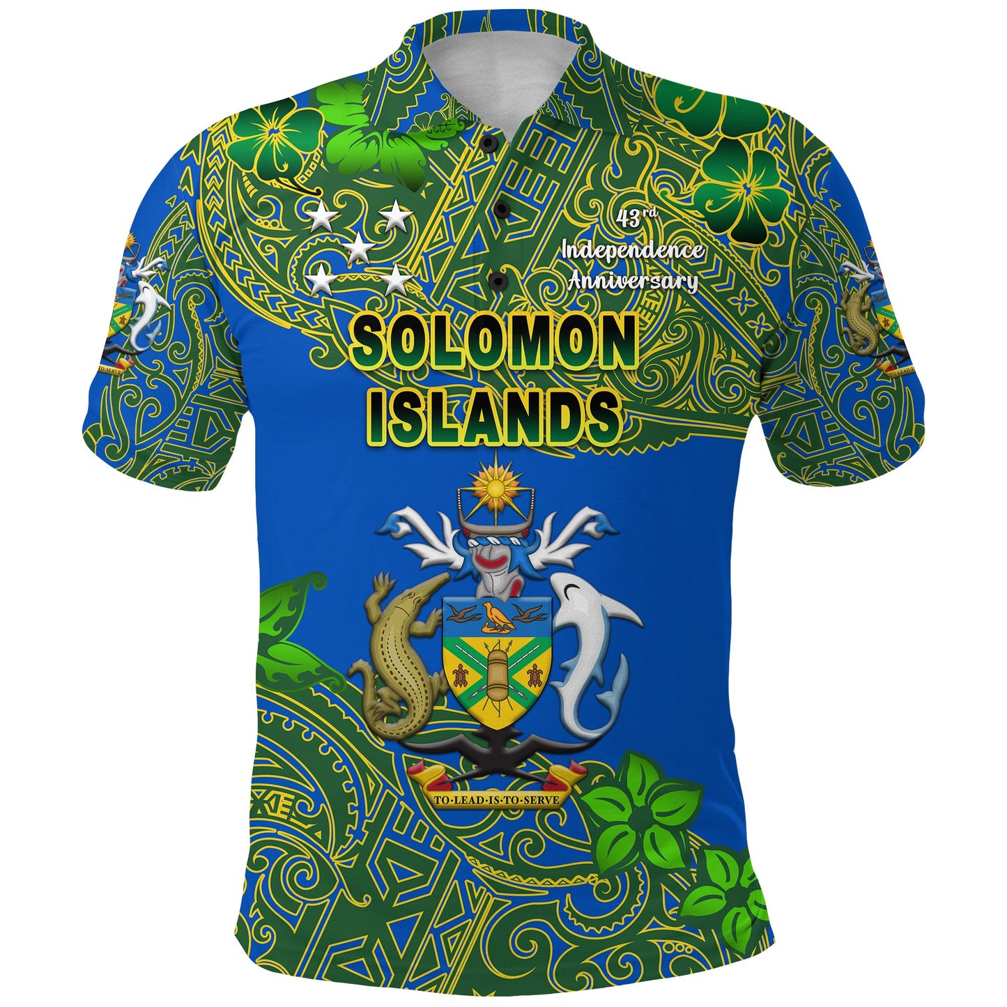 Solomon Islands Polo Shirt 43rd Independence Anniversary - Unique Vibes
